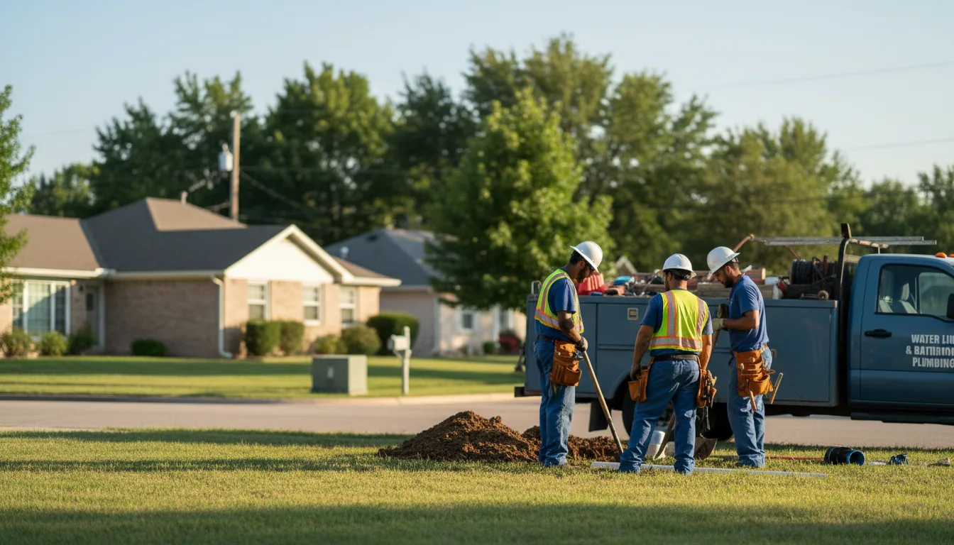 Residential water line and bathroom plumbing service in Packwood, IA